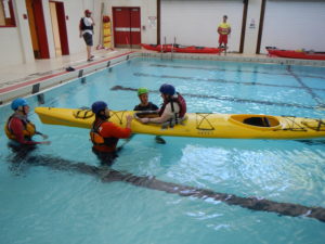 ASF Equipment & Building Supervisor, Greg Richards reviews paddling and fitting techniques for paddlers who are non ambulatory.  