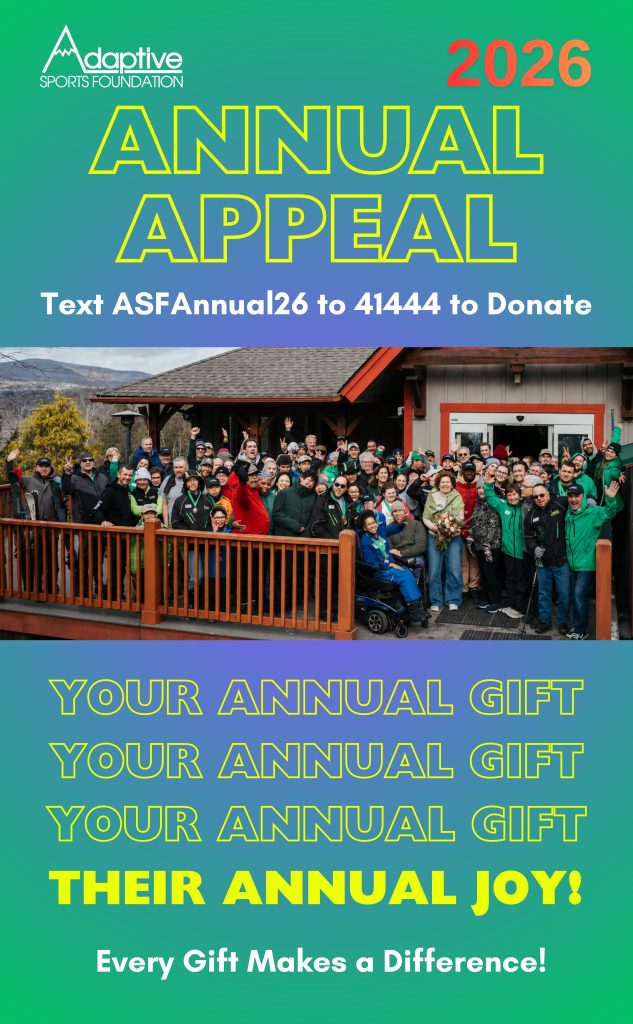 Poster showing a group of volunteers and students outside of the ASF lodge